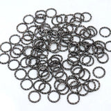 100pcs 8mm-12mm Embossing Open Jump Ring Clasps for Jewelry Making