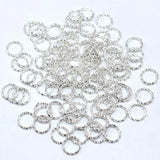 100pcs 8mm-12mm Embossing Open Jump Ring Clasps for Jewelry Making