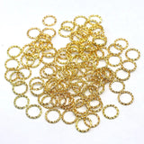 100pcs 8mm-12mm Embossing Open Jump Ring Clasps for Jewelry Making
