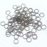 100pcs 8mm-12mm Embossing Open Jump Ring Clasps for Jewelry Making
