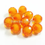 Chunky Transparent Earth Faceted Round Beads - 8mm