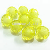 Chunky Transparent Earth Faceted Round Beads - 8mm