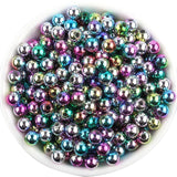 8mm 10mm 12mm Acrylic Beads Mix Round Loose DIY Bracelet Earrings Necklace