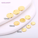 Brass Round Pendant Charms 18K Plating DIY Jewelry Making Accessories