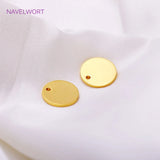 Brass Round Pendant Charms 18K Plating DIY Jewelry Making Accessories