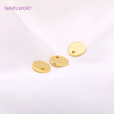 Brass Round Pendant Charms 18K Plating DIY Jewelry Making Accessories