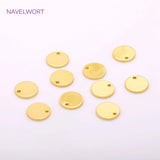 Brass Round Pendant Charms 18K Plating DIY Jewelry Making Accessories
