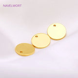 Brass Round Pendant Charms 18K Plating DIY Jewelry Making Accessories