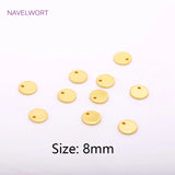 Brass Round Pendant Charms 18K Plating DIY Jewelry Making Accessories