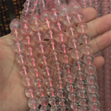 Natural Rose Quartz Stone Beads 8mm 10mm 12mm Loose Gem Beads for Jewelry Making