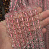 8mm 10mm 12mm Rose Quartz Stone Beads Natural Gemstone DIY Loose Beads