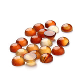 Red Agate Round Natural Stone Flat Base for Jewelry Making