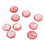 Watermelon Red Round Natural Stone Flat Base for Jewelry Making