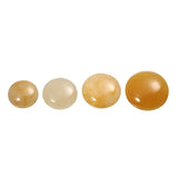 Yellow Aventurine Round Stone Flat Base for Jewelry Making