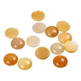 Yellow Aventurine Round Stone Flat Base for Jewelry Making
