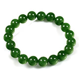 8mm 10mm Green Jade Beads Bracelet Bangle Emerald Bracelets For Women