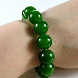 8mm 10mm Green Jade Beads Bracelet Bangle Emerald Bracelets For Women