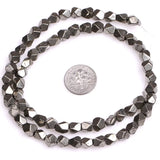8mm 10mm Faceted Irony Gray Pyrite Beads