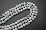 8mm 10mm Faceted Fire Agate Stone Round Beads