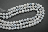 8mm 10mm Faceted Fire Agate Stone Round Beads