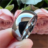 8mm 10mm Tungsten Carbide Wedding Band Couple Ring