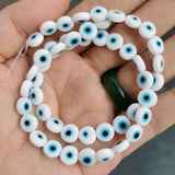 8mm 10mm Multicolor Round Flat Evil Eye Beads Lampwork Glass for DIY Jewelry