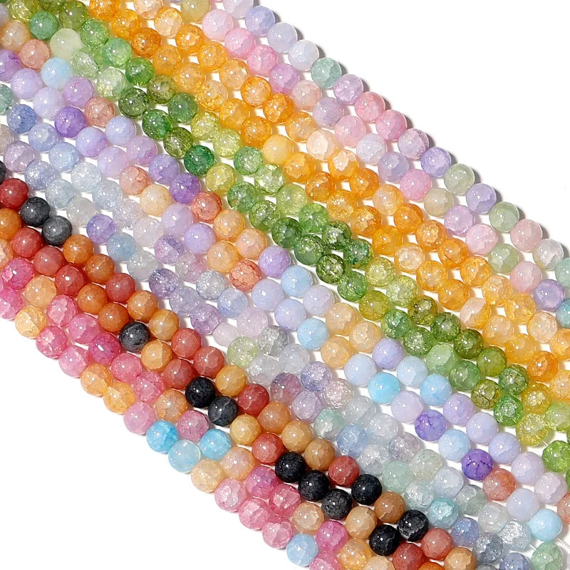 8mm 10mm Multicolor Two-color Broken Flowers Loose Beads