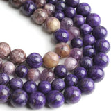 8mm 10mm Charoite Beads Purple Spacer Beads DIY Jewelry Making 15'' Strands