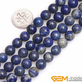 Natural Lapis Lazuli Stone Gemstone Beads 15 Inch Strand