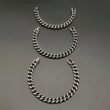 8mm 10mm Stainless Steel Cuban Link Chain Bracelet Punk Style Men Jewelry