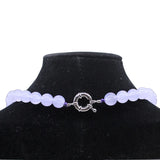 Vintage Purple Quartz Crystal Choker Necklace Healing Stone Boho Jewelry