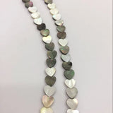 8mm Natural Sea Shell Heart Charms Strand Jewelry Beads