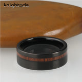 8mm Tungsten Carbide Wedding Band Wood Inlay Engagement Ring