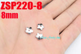 500pcs 8mm Stainless Steel Bead Cap Cinquefoil Earring Components