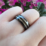 8mm 6mm Tungsten Carbide Ring Engagement Band Comfort Fit