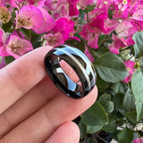 8mm 6mm Tungsten Carbide Ring Engagement Band Comfort Fit