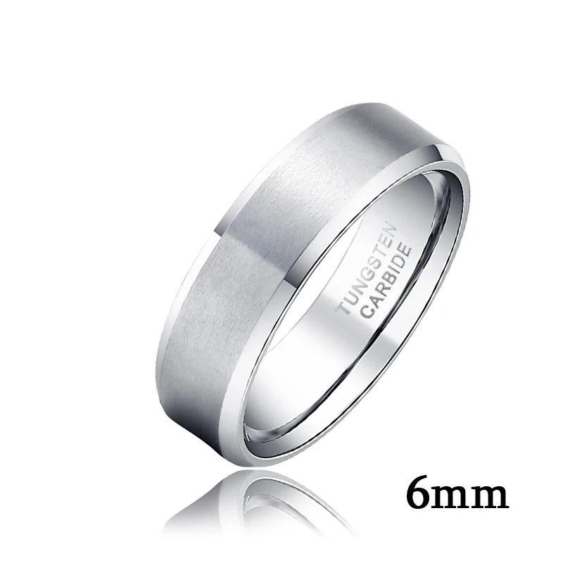 Classic Couple Rings Tungsten Wedding Bands Jewelry Pair