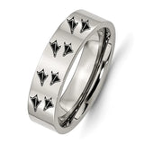 Engraved Duck Feet Decal Titanium Steel Rings
