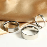 Engraved Duck Feet Decal Titanium Steel Rings