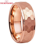 8mm 6mm Tungsten Carbide Wedding Bands Comfort Fit