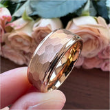 8mm 6mm Tungsten Carbide Wedding Bands Comfort Fit