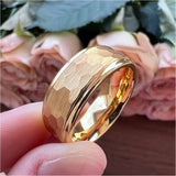 8mm 6mm Tungsten Carbide Wedding Bands Comfort Fit