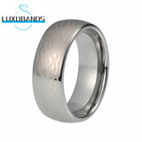 8mm 6mm Tungsten Carbide Ring Domed Band Laser Polished Finish