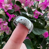 8mm 6mm Tungsten Carbide Ring Domed Band Laser Polished Finish