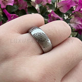 8mm 6mm Tungsten Carbide Ring Domed Band Laser Polished Finish