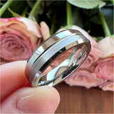 8mm 6mm Tungsten Carbide Wedding Band Rings