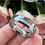 8mm 6mm Tungsten Carbide Wedding Band Rings