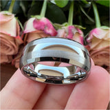8mm 6mm Tungsten Carbide Engagement Ring Wedding Band Jewelry