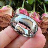 8mm 6mm Tungsten Carbide Engagement Ring Wedding Band Jewelry