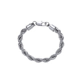 Stainless Steel Rope Bracelet 8mm 7inch 8inch SB021